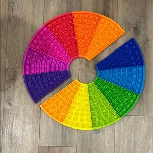 Rainbow Circular Pop-It Sensory Fidget Toy - Multicolor